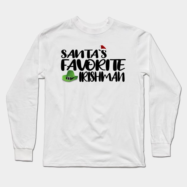 Santas Favorite Irishman Long Sleeve T-Shirt by S-Log